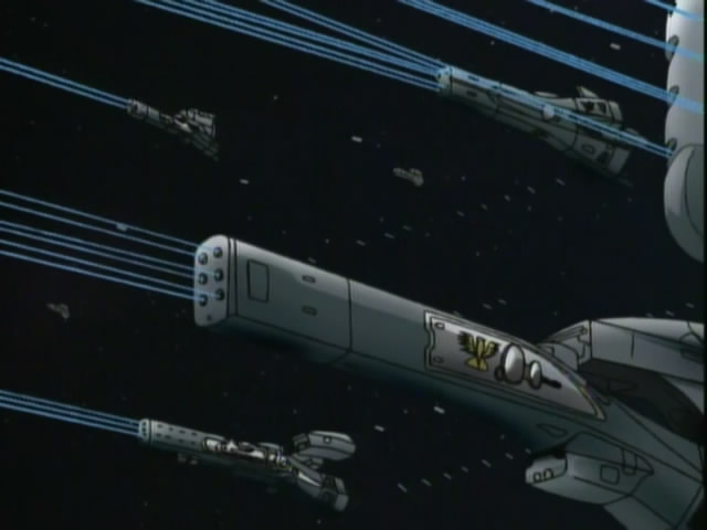 Imperial ships engaged in battle